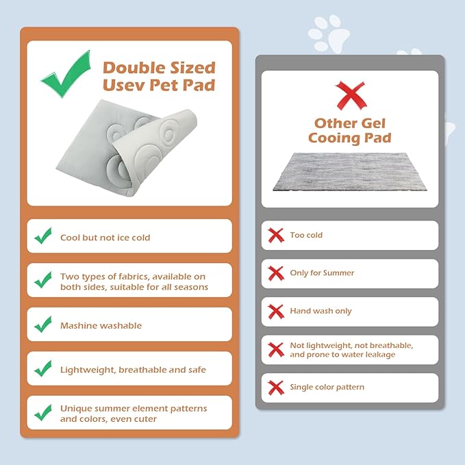 EXPAWLORER Reversible Dog Cooling Mat Large (Cool & Warm) 47”x28” Pet Cooling Mat in Summer & Plush Warm Blanket in Winter,Foldable Thick Bed Pad for Kennel Sofa Floor Crate Car Seat