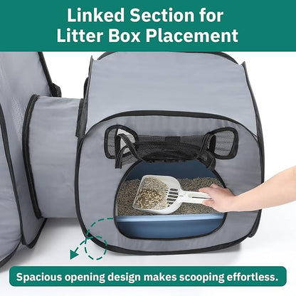 Portable Cat Playpen- Large Foldable Cat Tent for Indoor and Outdoor, Play Enclosure for Kittens and Small Dogs, Pet Houses & Condos & Cage