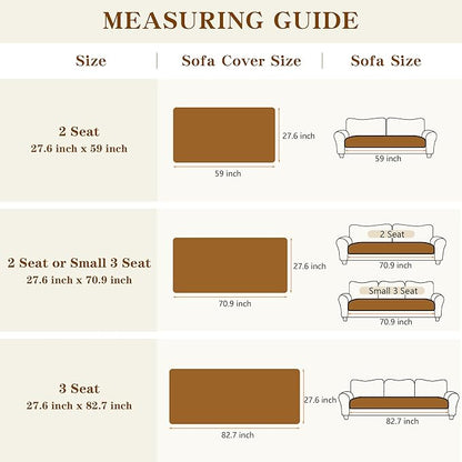 MYSKY HOME Couch Covers for 2 Cushion Sofa, Couch Cover for Dogs, Sofa Covers for Pets Washable, Soft Non-Slip Sofa Slipcovers, Loveseat Couch Covers, Furniture Protector, Light Grey, 27.6" x 59"