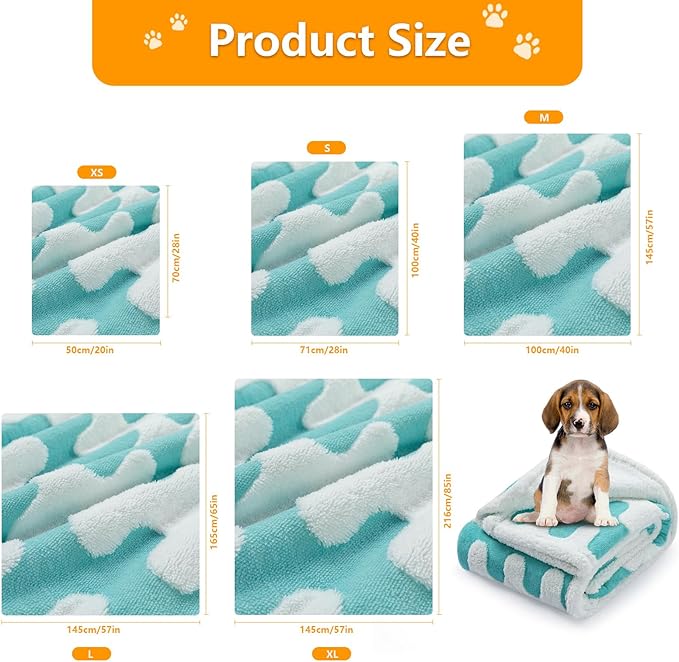 Waterproof Pet Blanket,Dog Bed Covers Couch Sofa Stylish Jacquard Pets Throw Blankets for Puppy Cats Washable Reversible Furniture Protection Covers (Blue Wave,XL)