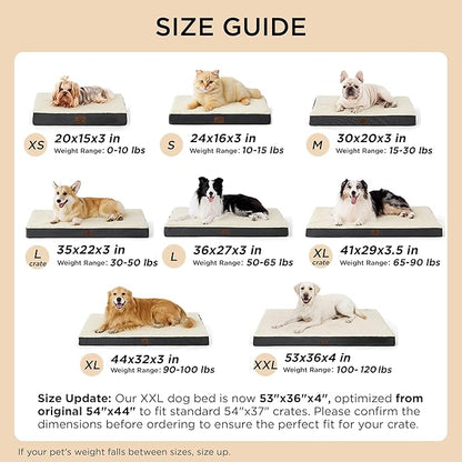 Bedsure Dog Bed Medium Size Dog - Comfy Flat Puppy Beds with Removable Washable Cover, Orthopedic Egg Crate Foam Pet Mat, Suitable for Pet Up to 30 lbs