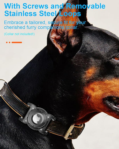 ONEONTA for Airtag Dog Collar Holder | Airtag Dog Waterproof - Airtag Holder for Dog Collar with Removable Metal Loop, Sturdy TPU, Lightweight,Compact Size,Fit 1" Width Collar,Airtag 1st,2nd Gen,Green