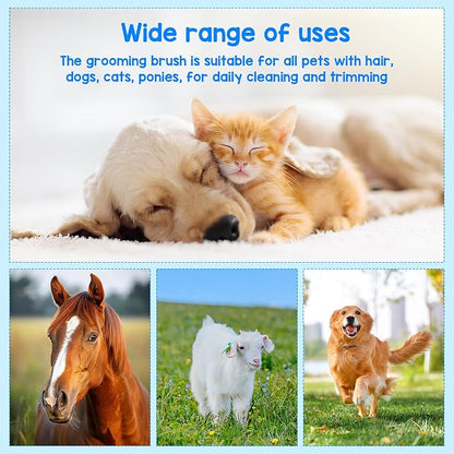 Deshedding Dog Brush, Dog Grooming Brush for Shedding, Pet Hair Removal Tool for Cats, Dogs, Horses, Easy Hair Removal for Pets