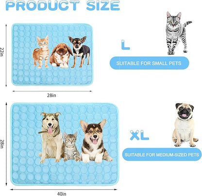 2026 Upgraded Dog Cooling Mat Large Cooling Pad-Q-Max>0.4 Summer Pet Bed for Dogs Cats Kennel Pad with Chill Cool Fiber,Breathable Portable Pet Self Cooling Blanket Machine Washable,40"x28"