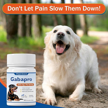 Gabapro for Large Dogs 300mg, Relieves Post-Surgical Discomfort, Dog Pain Relief, Joint Support, Over 75 lbs, 90 Tablets