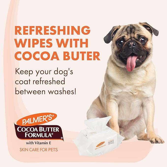 Palmer's for Pets Coconut Oil Refreshing Wipes for Puppies Puppy Wipe for Gentle Grooming, 100 Count