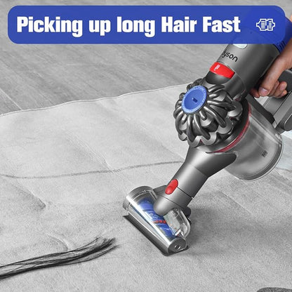 FUNTECK Mini Hair Screw Tool Compatible with Dyson V15 V11 V10 V8 Models, Anti-Tangle Vacuum Attachment Ideal for Picking up Long Hair