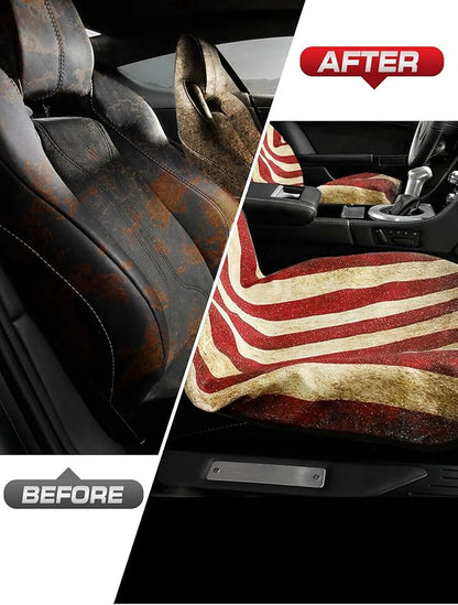 American Flag Car Seat Cover Towel, Waterproof Sweat Protector for Gym Post-Workout & Beach, Universal Fit for Sedans SUV Minivan, Machine Washable Non-Slip Bucket Seat Mat - 2 Pack