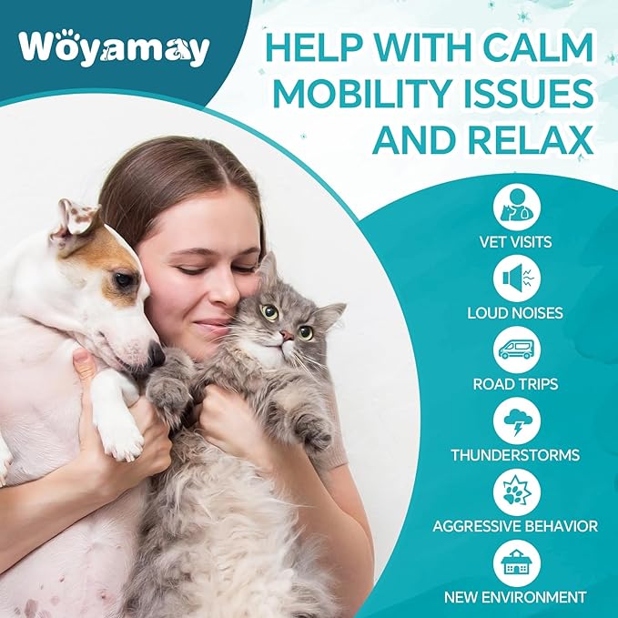 Woyamay Camling Oil for Dogs and Cats - Camling Oil Drops Rich in Omega 3, 6, 9 and Organic Extract Helps Pets with Аnxiеty & Strеss, Hip & Joint, Skin & Coat Support (4 Pack)