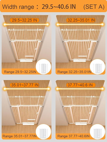 71" Extra Tall Cat Gate 29.5-40.6 Wide Pet gate with Small Cat Door,Pet Gate NO Drilling Pressure Mount Kit for Cats and Dogs Indoor Doorways liveing Room Bedroom