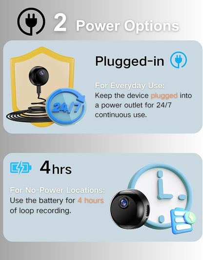 Indoor Camera Wireless 1080P Wi-Fi Camera for Home Security Pet Monitoring, Motion Detection & Night Vision Nanny Cam Pet Cameras,SD & Cloud Storage