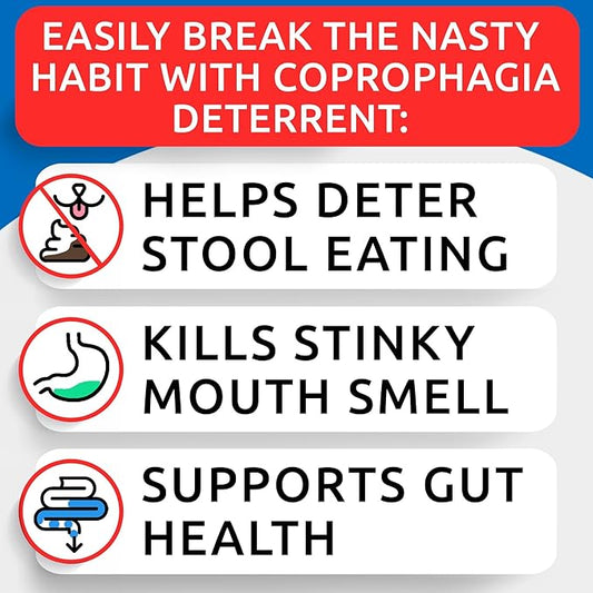 BARK&SPARK No Poo Chews for Dogs - Coprophagia & Stool Eating Deterrent with Probiotics, Digestive Enzymes & Breath Aid Support - Stop Dog Poop Eating
