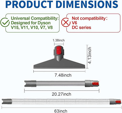 Mattress Tool Kit with Extension Hose and Quick Release Button Compatible with Dyson V7 V8 V10 V11 V15 Cordless Vacuums