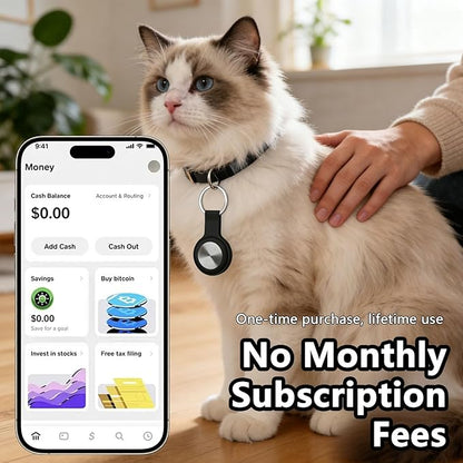 Smart GPS Tracker for Dogs & Cats - No Monthly Fee, Waterproof Real-Time Tracking Collar for Pets, Dogs, Cats | 365-Day Battery Life | iOS & Android Compatible | Anti-Lost Device Smart pet Tracker