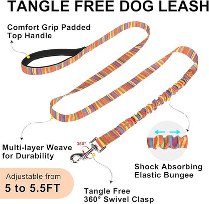 BEAUTYZOO Dog Harness for Small Dogs,No Pull Dog Harness and Leash Set,Soft Escape Proof Puppy Vest Harness with Handle,Reflective Lightweight Step in Harness for Girl Boy Dogs,Orange_Print S
