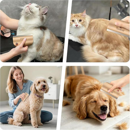 Pawaboo Deshedding Brush for Dogs & Cats, Dog Hair Removal Comb with Ergonomic Gripping, Wooden Grooming Shedding Brush for Short Hair Dogs and Cats, Hangable Pet Cleaning Comb Supplies, 5.1 Inch