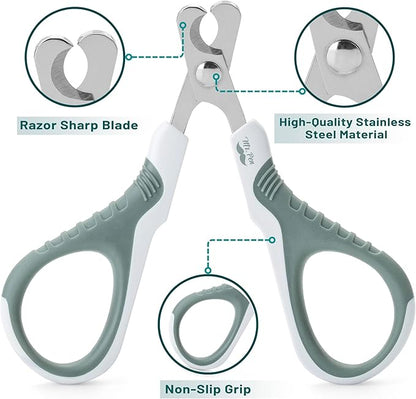 Mr. Pen Cat Nail Trimmer - Cat Nail Clippers - Olive - Stainless Steel Blades - Safe & Easy Nail Trimming for Cats of