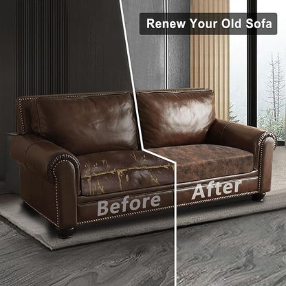 ANARACHON Leather Look Couch Cushion Covers Sofa Seat Slipcovers Sets Couches Furniture Protector for Sectional Armchair Loveseat Pets Kids Stretch Spandex Fabric (1 Cushion Loveseat, Dark Brown)