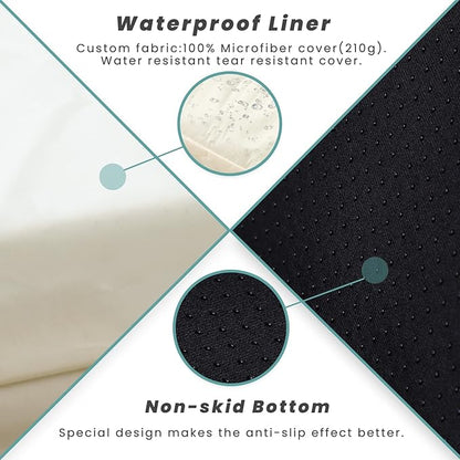 Laifug Orthopedic Memory Foam Dog Bed with Durable Water Proof Liner and Removable Washable Cover (Large (46"x28"x8"), Dark Green)