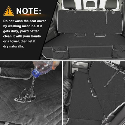Dog Car Seat Cover for Mid-Size Truck, Compatible with Toyota Tacoma/Hilux, Ford Ranger, Chevy Colorado/GMC Canyon, Nissan Frontier, Honda Ridgeline, Jeep Gladiator, 600D Waterproof Pet Seat