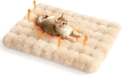 Self Warming Cat Bed, Self Heating Cat Mat & Warming Pad with Plush Fleece 18"x24", Non-Slip – Indoor Heated Cats Pad for Kittens, Small Dogs & Senior Pets