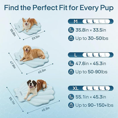 Vagascape Dog Cooling Mat, Washable Pet Cooling Mat, 47" x 45" Thick & Durable Large Cooling Mat for Dogs, Portable Foldable Premium Cooling Pad for Indoor, Outdoor, Travel, Camping, Patio and Beach