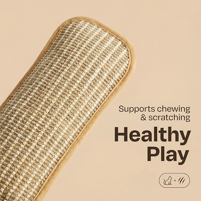 Cat Toy, Interactive Catnip Chew Toy, Durable 12 Inches Catnip Kicker Soft Sisal Pillow with Organic Catnip for Kittens and Adult Cats for Indoor Scratching, Chewing & Teething (2)