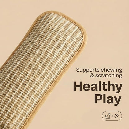 Cat Toy, Interactive Catnip Chew Toy, Durable 12 Inches Catnip Kicker Soft Sisal Pillow with Organic Catnip for Kittens and Adult Cats for Indoor Scratching, Chewing & Teething (2)