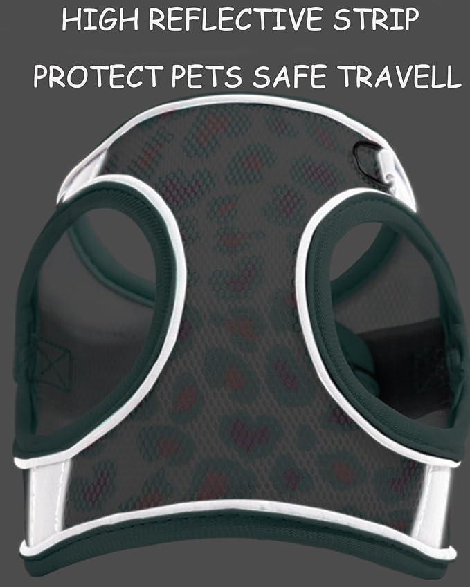 Dog Harness for Small Medium Dogs No Pull, Cat Harness and Leash Set, Step in Puppy Harness (Pink, XXS)