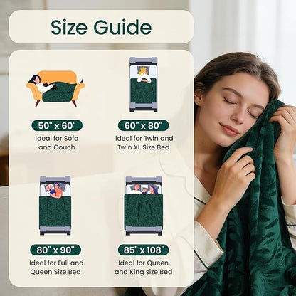 LOOBANI Waterproof Blanket for Bed: Soft Flannel Love Blanket 60"x80" for Twin Size Bed, Stain & Leak Proof Sofa Protector Waterproof Dog Blanket for Pets, Includes a Storage Bag