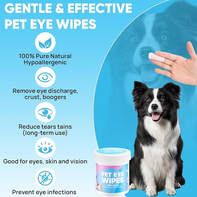400Pcs Cleaning Pads for Dogs, Pet Cleaning Cloth for Dogs & Cats, Hypoallergenic Soothing Cleansing Pet Pads (200pcs x2)