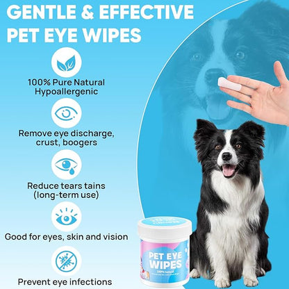 400Pcs Cleaning Pads for Dogs, Pet Cleaning Cloth for Dogs & Cats, Hypoallergenic Soothing Cleansing Pet Pads (200pcs x2)