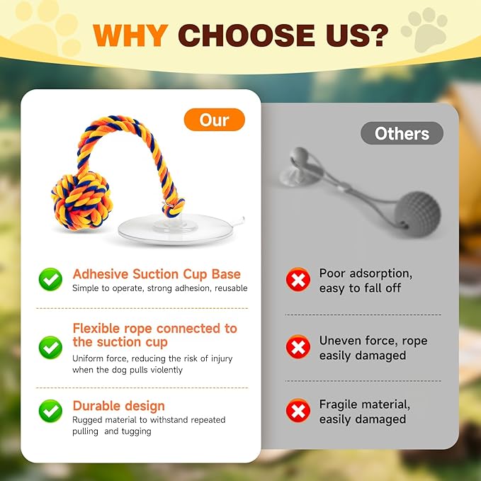 Interactive Dog Toys with Strong Gel Suction Cup, Dog Toys for Aggressive Chewers, Tug of War Dog Toy, Mentally Stimulating Toys for Small Dog/Puppy Teething Toys, Orange