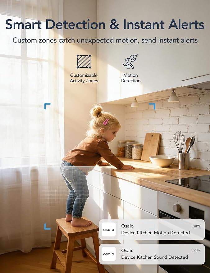 GNCC 2K Cameras for Home Security, Indoor Pan/Tilt Security Camera for Baby Monitor/Pet Camera, Motion Detection, Night Vision, 2-Way Audio, 24/7 SD Card Storage & Optional Cloud, 2.4/5GHz WiFi, 2 Pcs