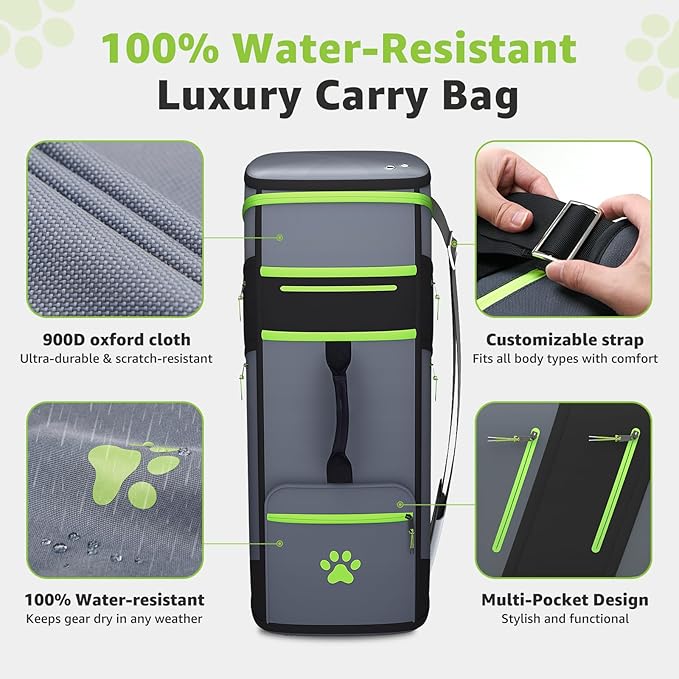 Loobani Foldable Dog Playpen Indoor/Outdoor,1 Min Setup Whelping Box, 690D Oxford Fabric & Reinforced Steel/Iron Frame, Portable Puppy Playpen with Rugged Carry Bag for Home &Travel-43.3"x43.3"x26.77"