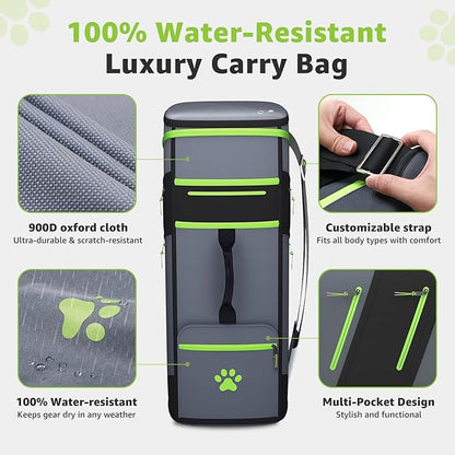 Loobani Foldable Dog Playpen Indoor/Outdoor,1 Min Setup Whelping Box, 690D Oxford Fabric & Reinforced Steel/Iron Frame, Portable Puppy Playpen with Rugged Carry Bag for Home &Travel-43.3"x43.3"x26.77"
