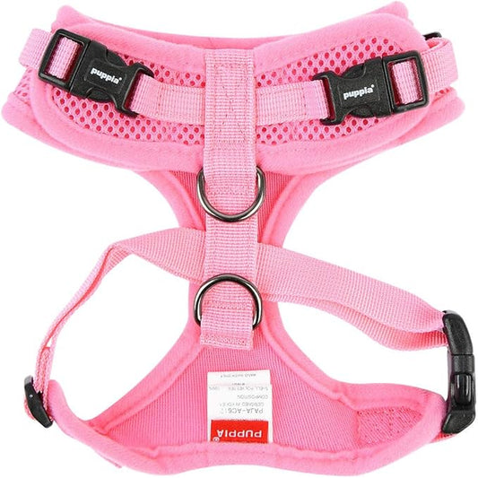 Authentic Puppia RiteFit Harness with Adjustable Neck, Pink, Extra-Large