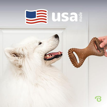 Benebone Dental Durable Dog Chew Toy for Aggressive Chewers, Real Chicken, Made in USA, Large