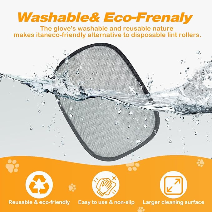 NSVNSV Pet Hair Removal Glove for Dogs Cats, Pet Hair Removal Tool, Reusable Electrostatic Pet Hair Gloves, Versatile Grooming Gloves for Washing, Deshedding, Grooming, White, 2 pcs