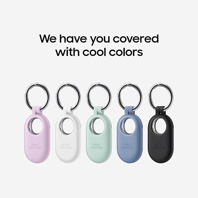 Samsung Galaxy SmartTag2, Bluetooth Tracker, Smart Tag Tracking Device, Item Finder for Keys, Wallet, Luggage, Pets, Use w/ Phones and Tablets Android 11 or Later, 2023, 1 Pack, White