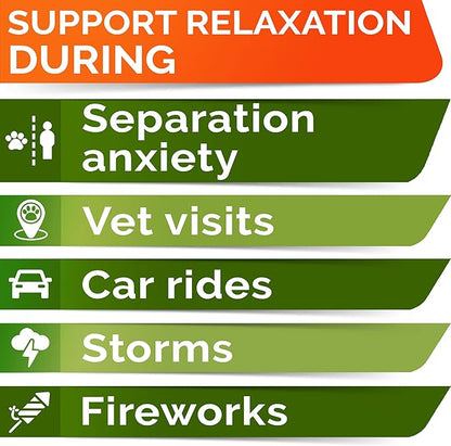STRELLALAB Hemp Calming Chews for Dogs Anxiety Relief - Made in USA w/Hemp Oil - Dog Training & Behavior Aid - Natural Stress Relief During Firework, Storm, Separation, Barking - 240 Treats