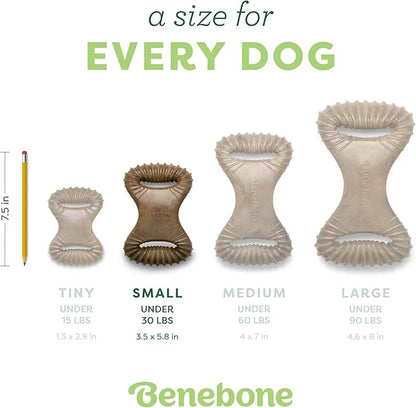 Benebone Dental Durable Dog Chew Toy for Aggressive Chewers, Real Chicken, Made in USA, Small