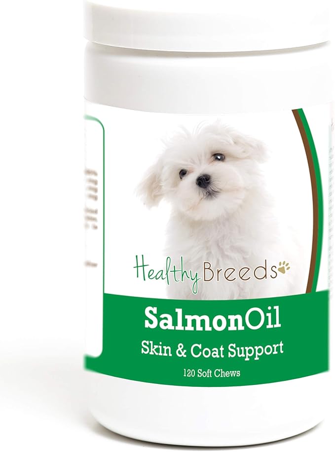 Healthy Breeds Maltese Salmon Oil Soft Chews 120 Count