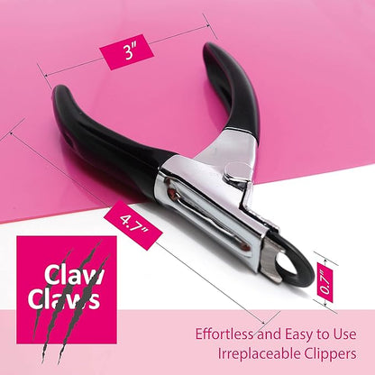 Guillotine Type Dog Nail Clippers for Small and Medium-Sized Dogs, Safety Guard to Avoid Over Cutting, Sharp Stainless Steel Blade, 7 mm Hole