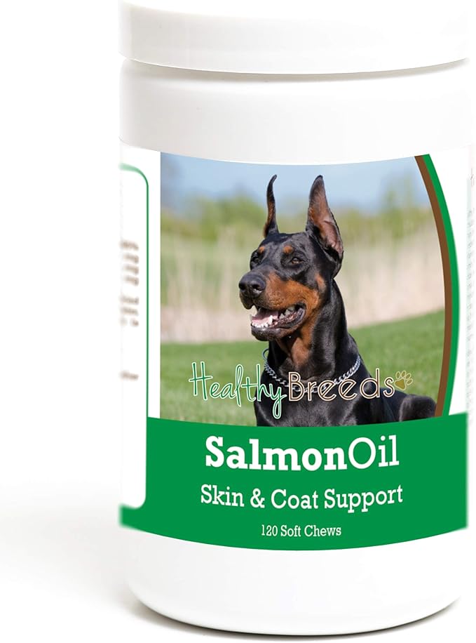 Healthy Breeds Doberman Pinscher Salmon Oil Soft Chews 120 Count