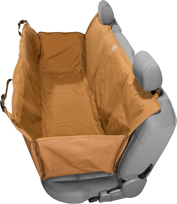 Carhartt Universal Fitted Nylon Duck Pet Hammock, Dog Back Seat Cover, Carhartt Brown