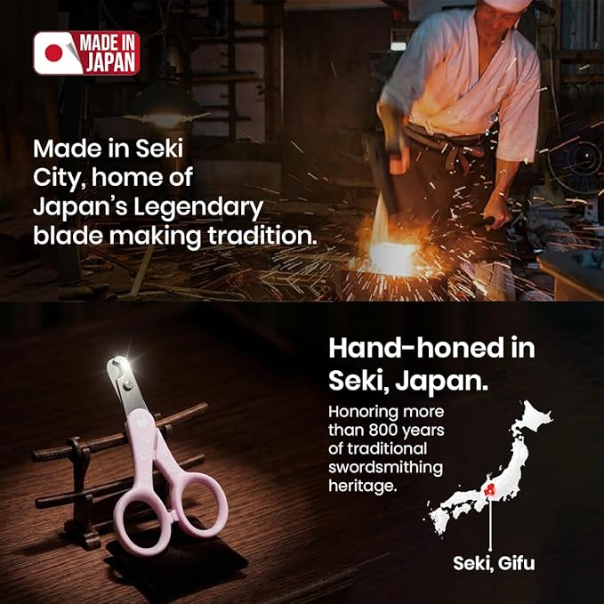 Necoichi Purrcision Feline Nail Clippers | Lever Principle Cat Nail Clipper | Butter-Smooth Cuts | Seki, Gifu Swordsmith Craftsmanship | Stainless Steel Cat Claw Trimmer for Indoor Cats (Lilac)