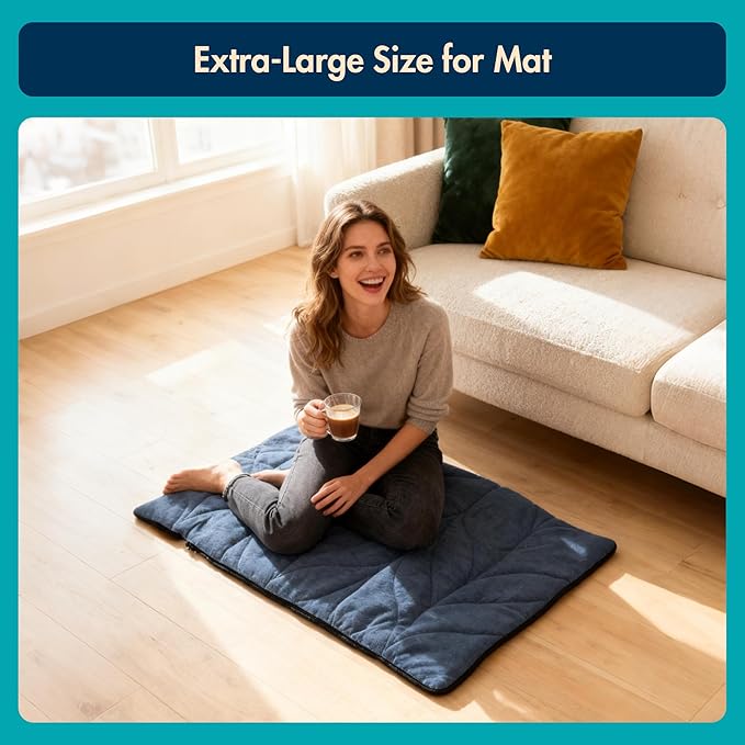 Vagascape Dog Heating Pad (31"x20") - Waterproof Electric Heated Mat & Pet Bed for Indoor and Outdoor Use, Chew Resistant Cord, Machine Washable Cover with Wheat Pattern Quilting, for Cats and Pets