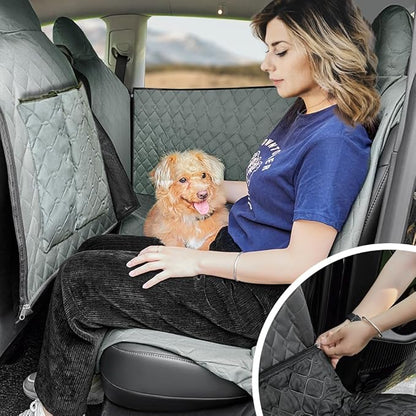 TESBEAUTY Dog Seat Cover for Tesla Model Y/Tesla Model 3/S Back Seat Cover for Pets Custom-Designed Each inch Protected, Even headrest Area is Covered, Waterproof Anti Scratch