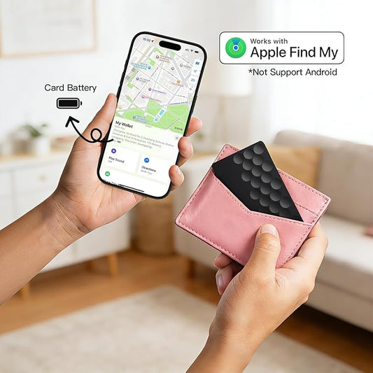 2026 Smart Card Air Tag | Bluetooth Wallet GPS Tracker [Apple MFi Certified iOS Only] | Thin Eco-Friendly Alternative Work with Apple Find My | 6-10 Years Battery | Find Item Locator for Keys, Bags